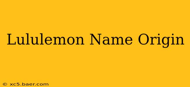Lululemon Name Origin