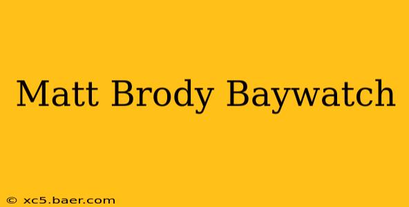 Matt Brody Baywatch