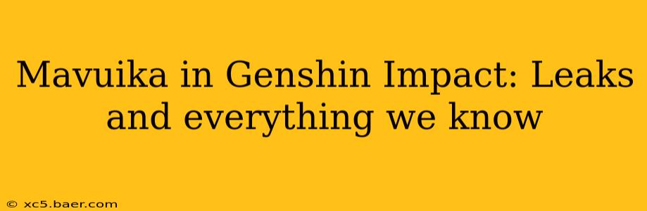 Mavuika in Genshin Impact: Leaks and everything we know