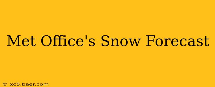 Met Office's Snow Forecast