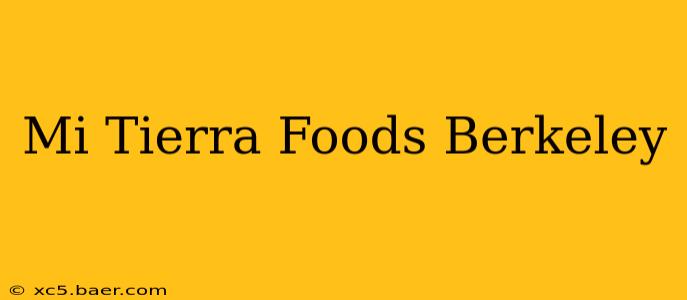 Mi Tierra Foods Berkeley