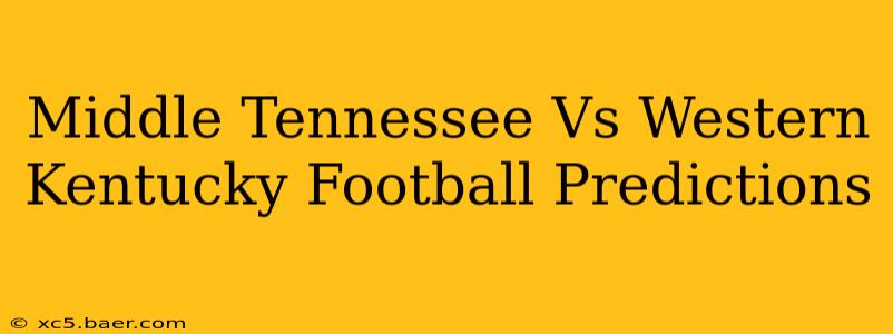 Middle Tennessee Vs Western Kentucky Football Predictions