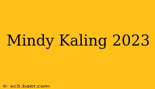 Mindy Kaling 2023