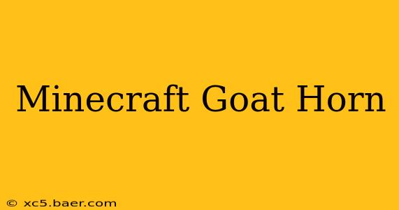 Minecraft Goat Horn