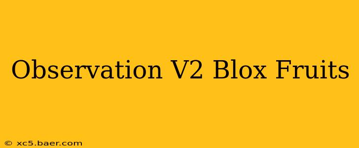 Observation V2 Blox Fruits
