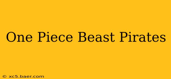 One Piece Beast Pirates