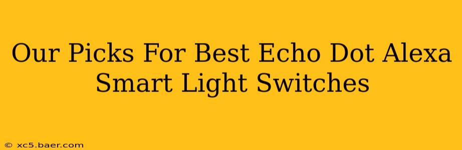 Our Picks For Best Echo Dot Alexa Smart Light Switches