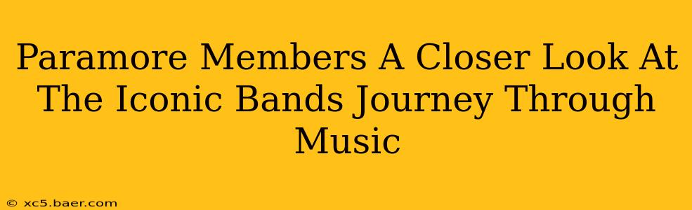 Paramore Members A Closer Look At The Iconic Bands Journey Through Music