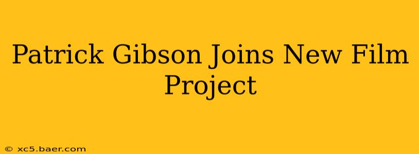 Patrick Gibson Joins New Film Project