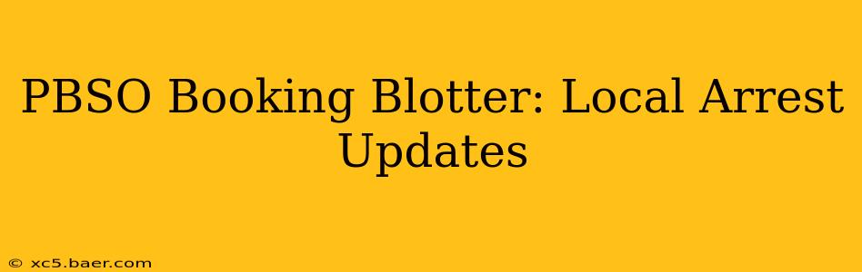 PBSO Booking Blotter: Local Arrest Updates