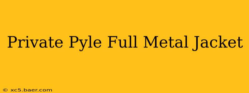 Private Pyle Full Metal Jacket