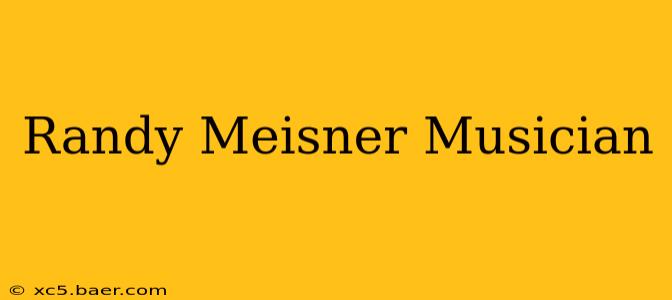 Randy Meisner Musician