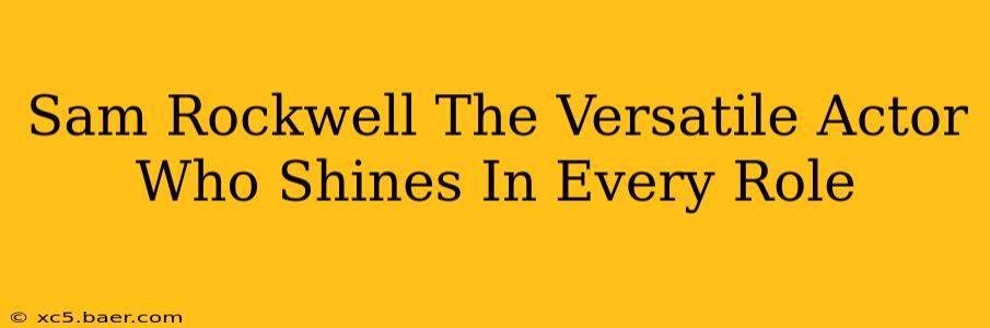 Sam Rockwell The Versatile Actor Who Shines In Every Role