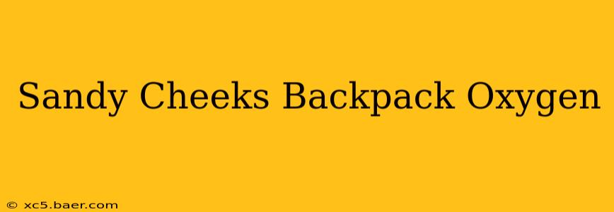 Sandy Cheeks Backpack Oxygen