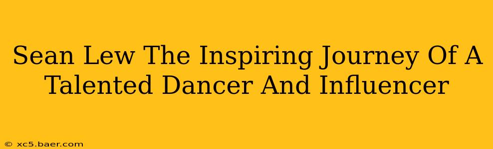 Sean Lew The Inspiring Journey Of A Talented Dancer And Influencer