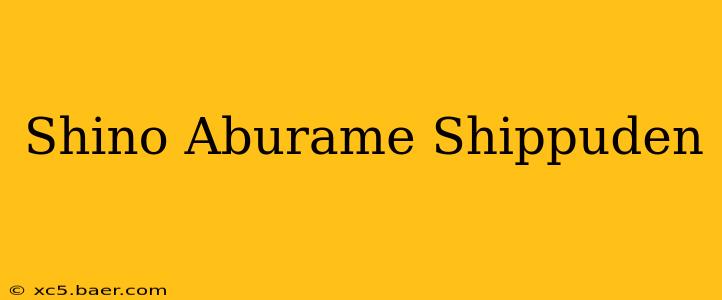 Shino Aburame Shippuden