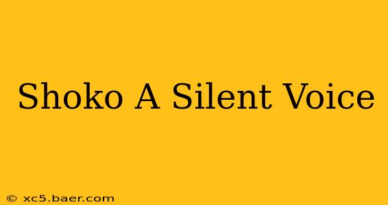 Shoko A Silent Voice