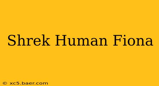 Shrek Human Fiona