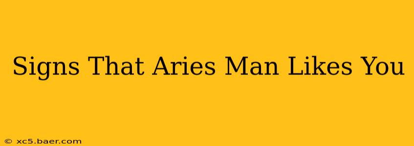 Signs That Aries Man Likes You
