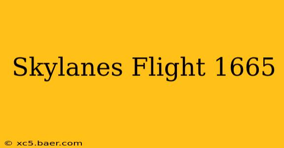 Skylanes Flight 1665