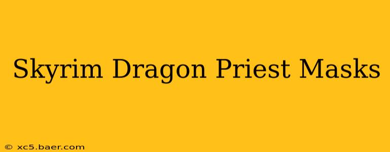 Skyrim Dragon Priest Masks