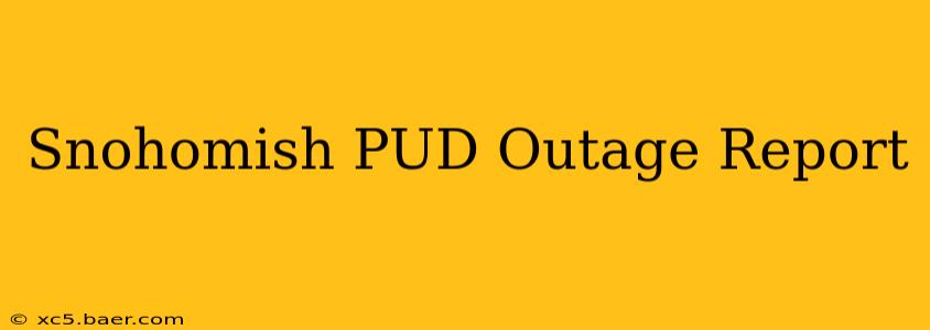 Snohomish PUD Outage Report