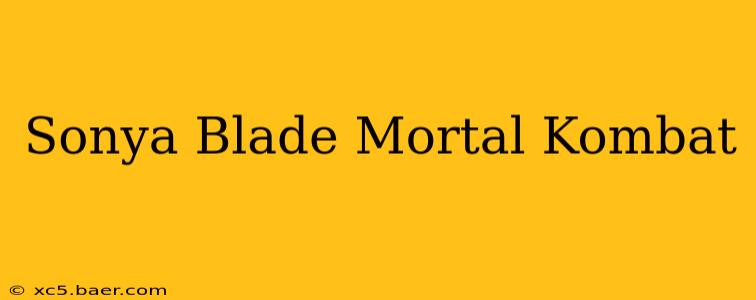 Sonya Blade Mortal Kombat