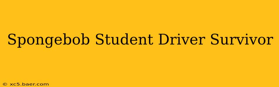 Spongebob Student Driver Survivor