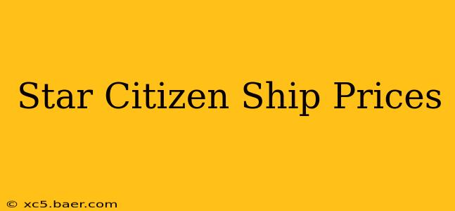 Star Citizen Ship Prices