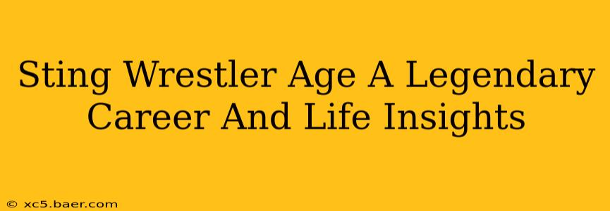 Sting Wrestler Age A Legendary Career And Life Insights