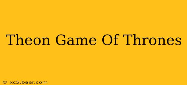 Theon Game Of Thrones