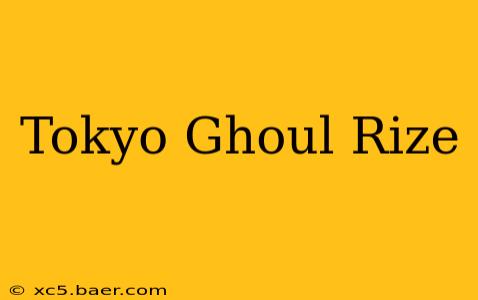 Tokyo Ghoul Rize