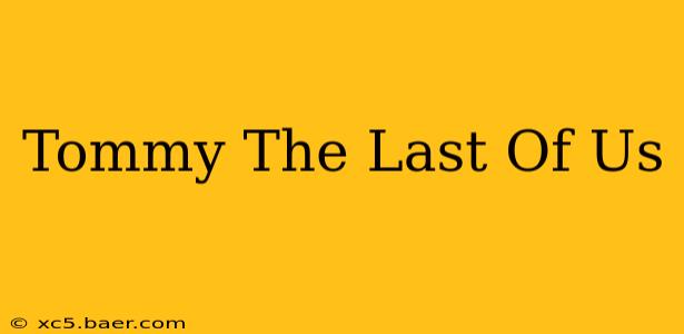 Tommy The Last Of Us
