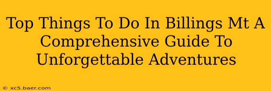 Top Things To Do In Billings Mt A Comprehensive Guide To Unforgettable Adventures