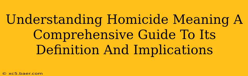 Understanding Homicide Meaning A Comprehensive Guide To Its Definition And Implications