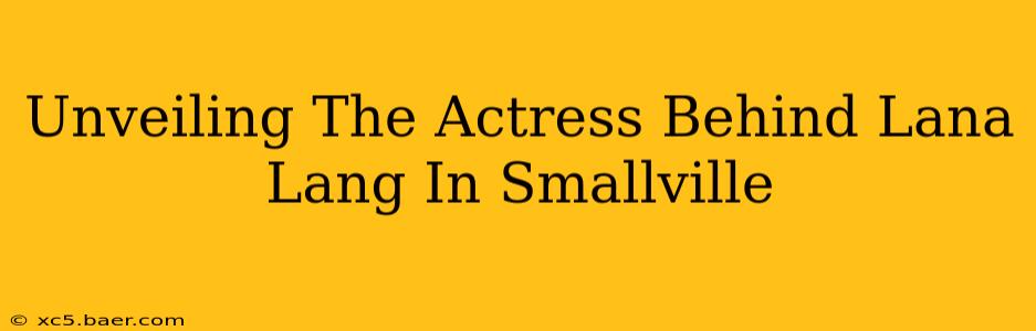 Unveiling The Actress Behind Lana Lang In Smallville