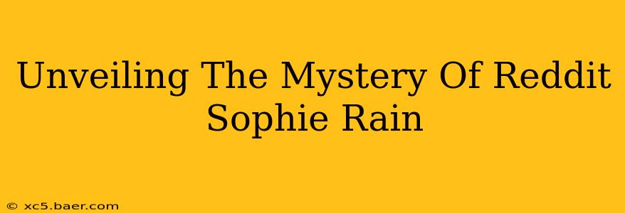Unveiling The Mystery Of Reddit Sophie Rain