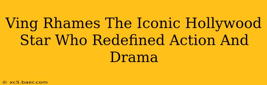 Ving Rhames The Iconic Hollywood Star Who Redefined Action And Drama