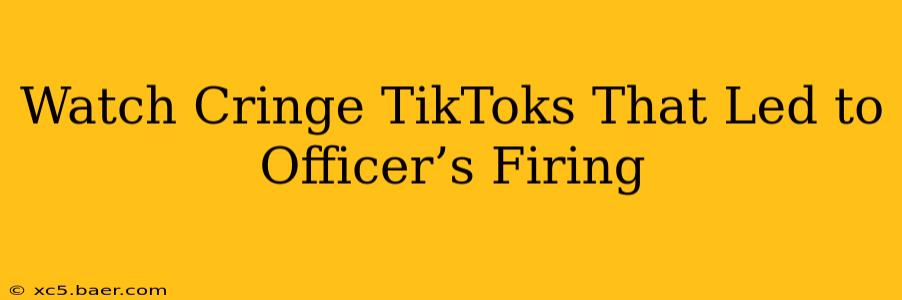 Watch Cringe TikToks That Led to Officer’s Firing