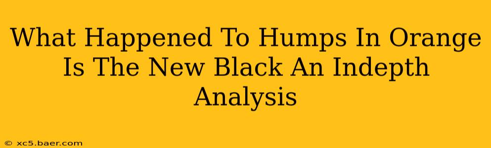 What Happened To Humps In Orange Is The New Black An Indepth Analysis