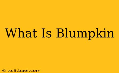 What Is Blumpkin