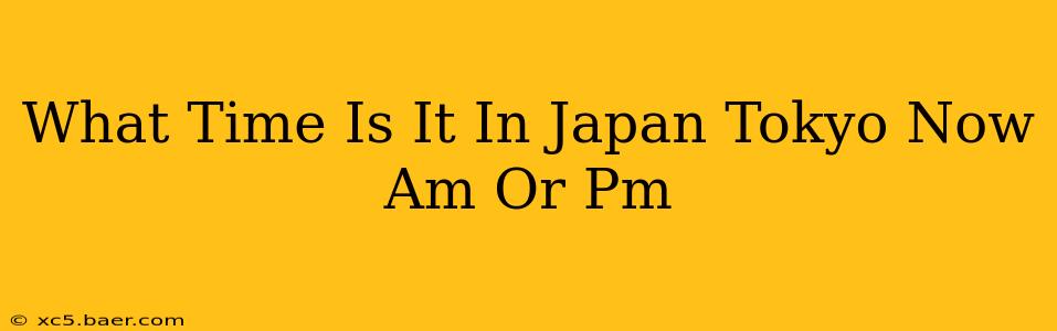 What Time Is It In Japan Tokyo Now Am Or Pm