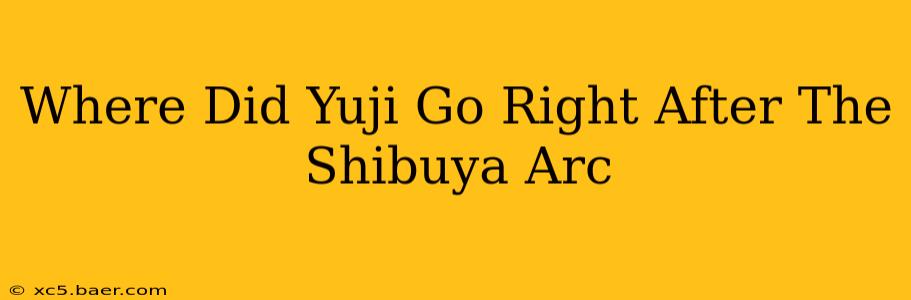Where Did Yuji Go Right After The Shibuya Arc