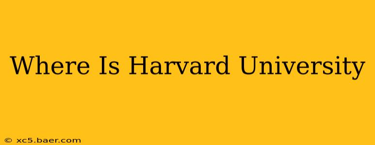 Where Is Harvard University