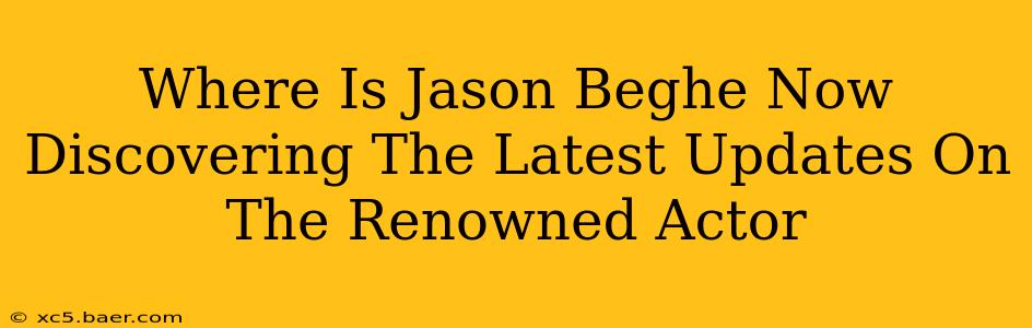 Where Is Jason Beghe Now Discovering The Latest Updates On The Renowned Actor