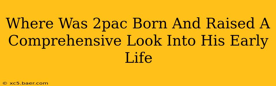 Where Was 2pac Born And Raised A Comprehensive Look Into His Early Life