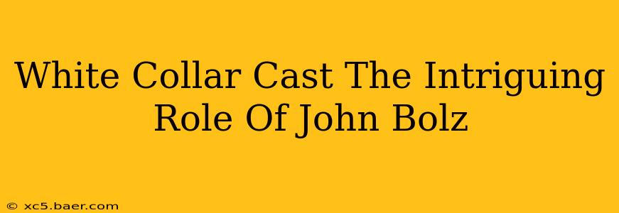 White Collar Cast The Intriguing Role Of John Bolz