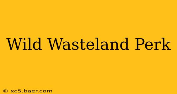 Wild Wasteland Perk