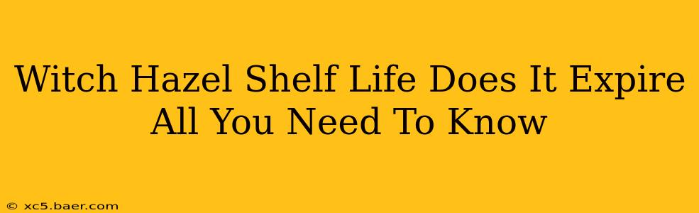 Witch Hazel Shelf Life Does It Expire All You Need To Know