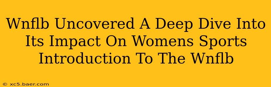 Wnflb Uncovered A Deep Dive Into Its Impact On Womens Sports Introduction To The Wnflb